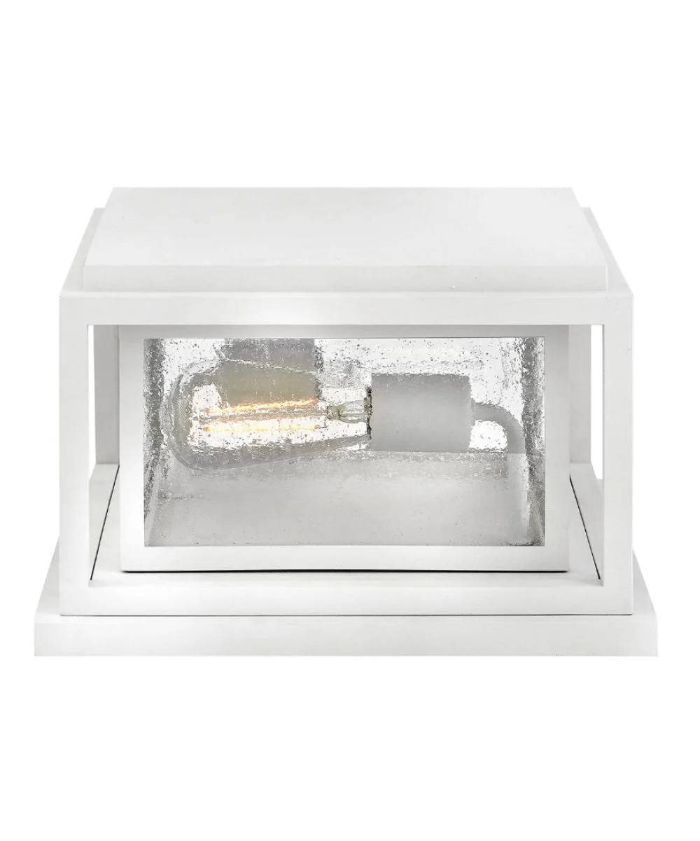 Republic 2-Light Small Pier Mount Lantern 12v in Textured White - Image 4