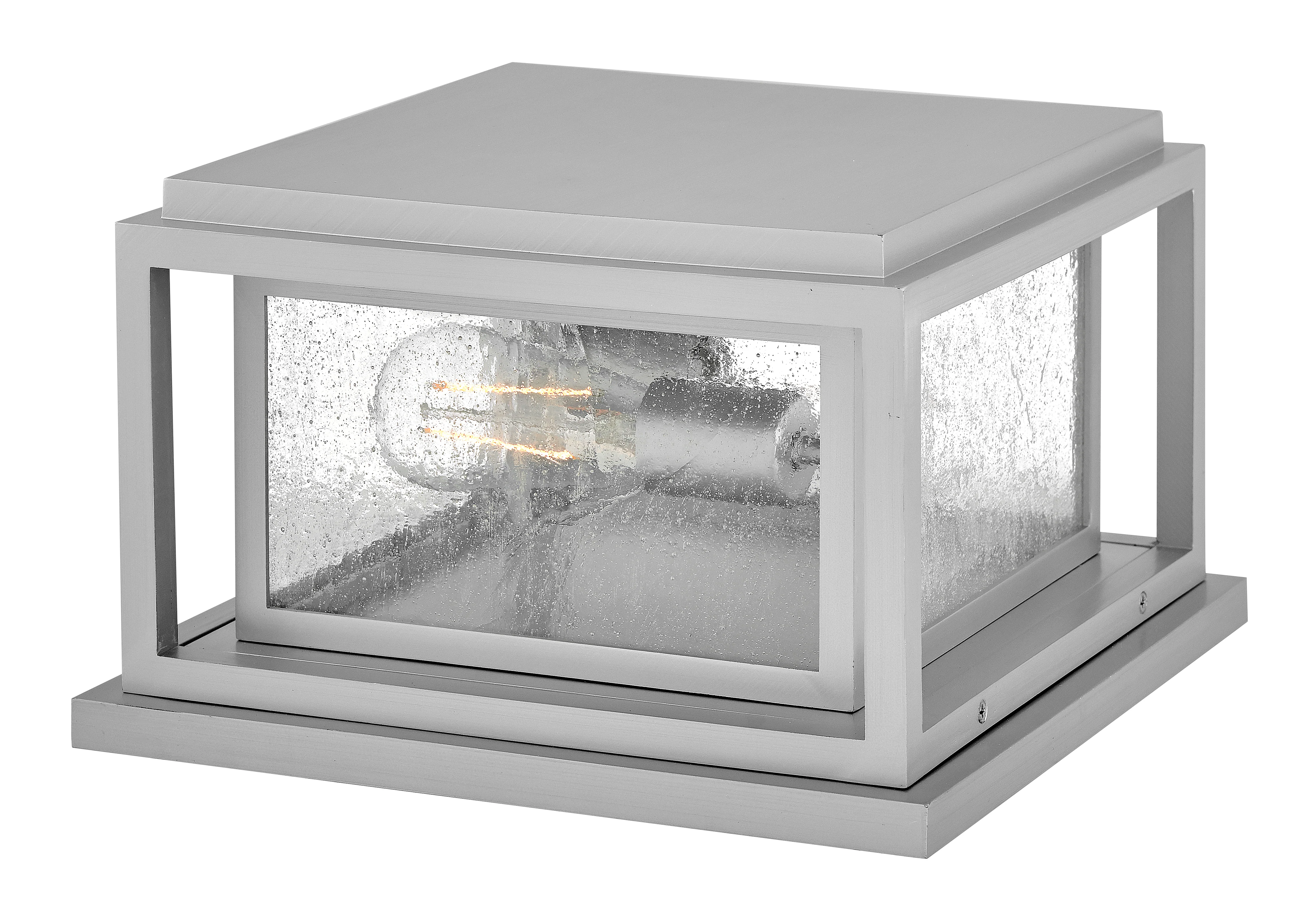 Republic Coastal Elements  2-Light Small Pier Mount Lantern in Satin Nickel