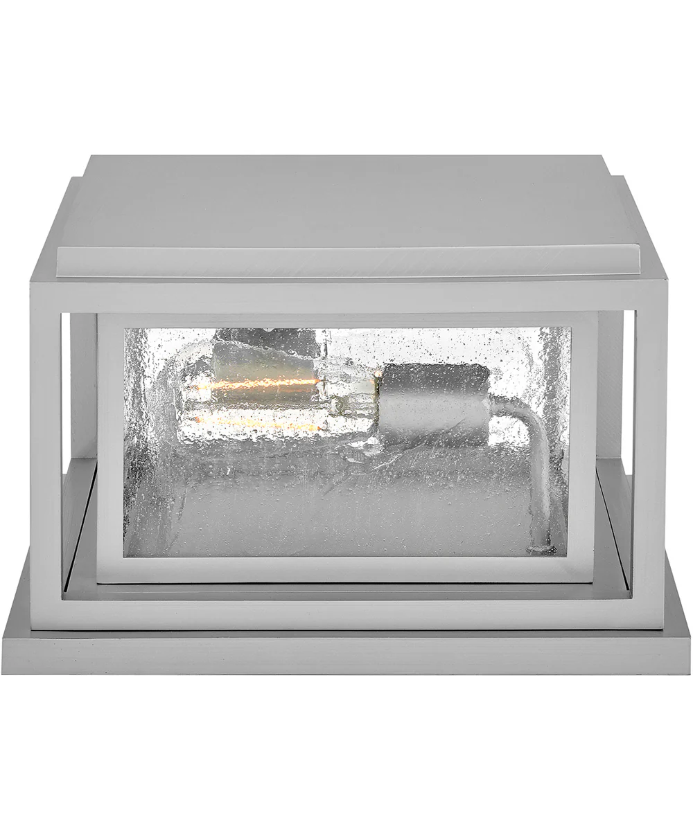 Republic Coastal Elements  2-Light Small Pier Mount Lantern in Satin Nickel - Image 3