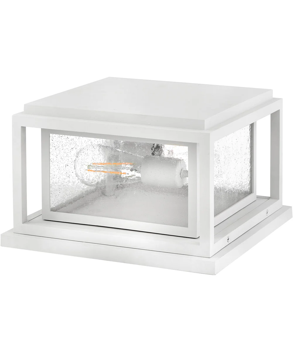Republic Coastal Elements 2-Light Small Pier Mount Lantern in Textured White - Image 2