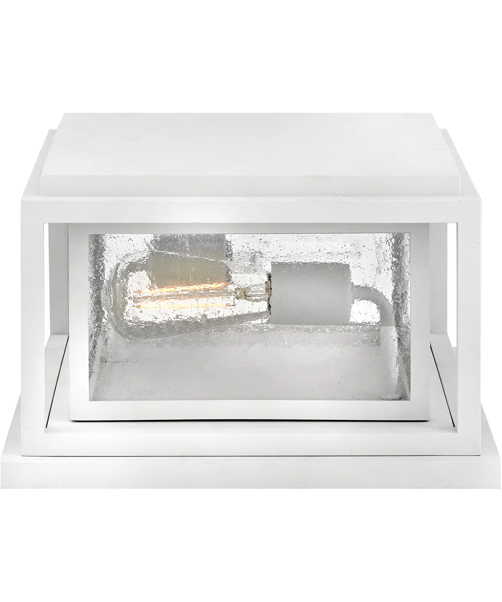Republic Coastal Elements 2-Light Small Pier Mount Lantern in Textured White - Image 3