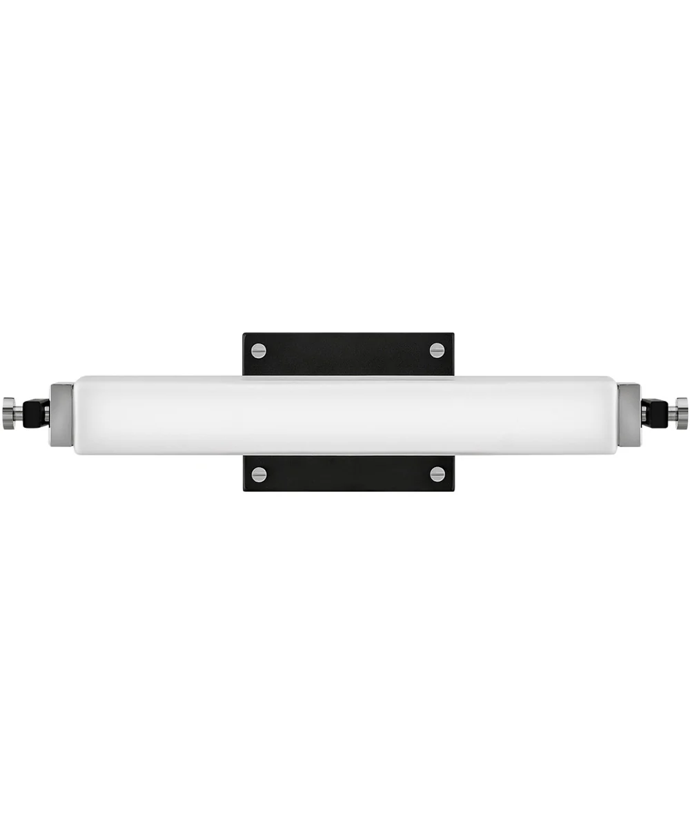 Rollins LED-Light Small LED Sconce in Black with Chrome accents