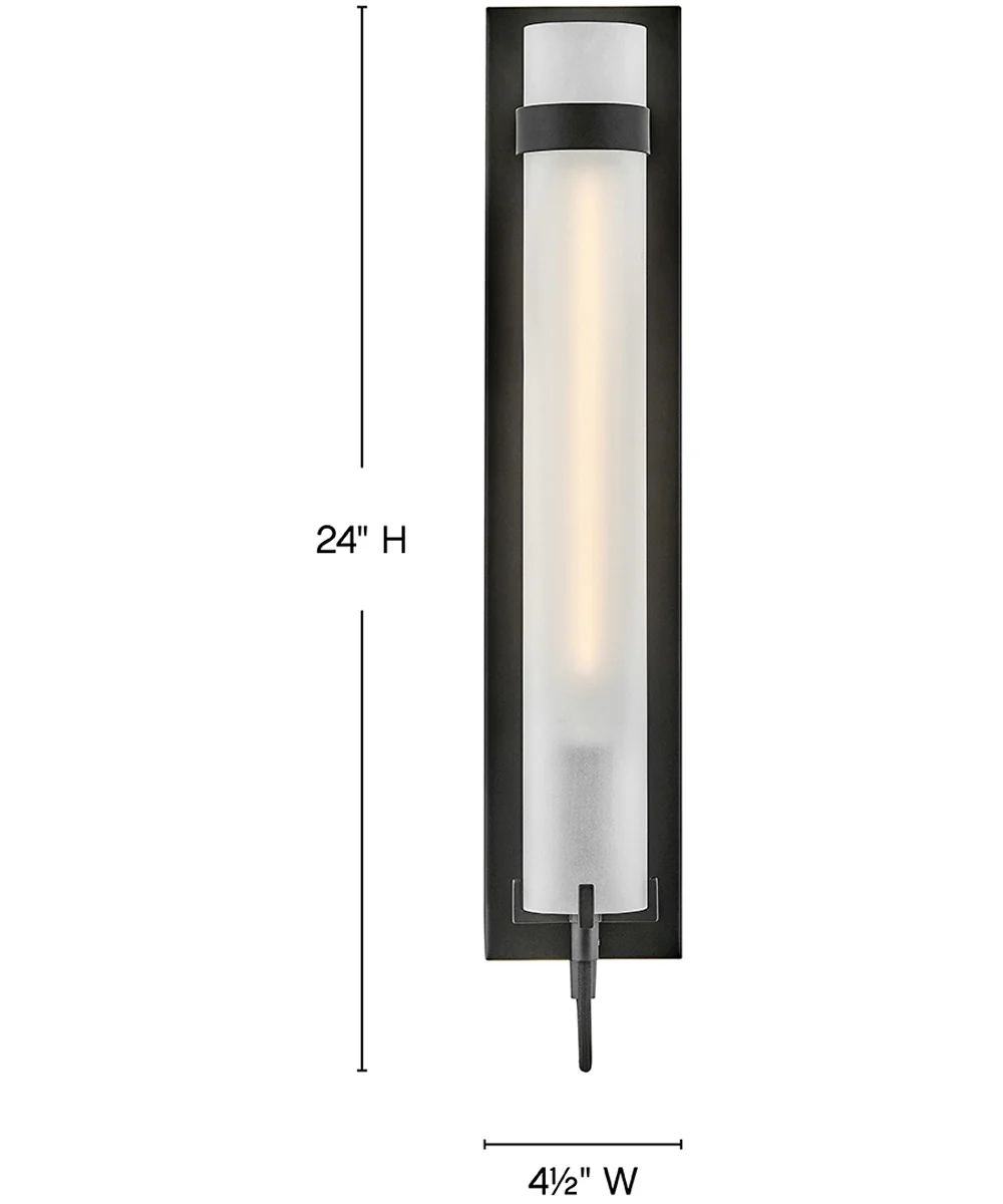 Ryden 1-Light Large Tall Single Light Sconce in Black - Image 2