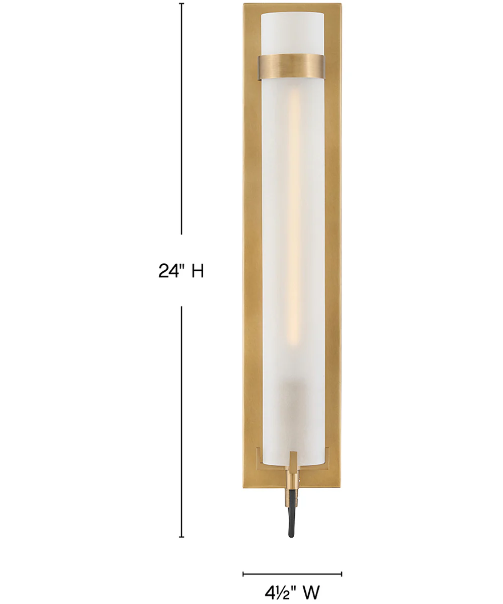 Ryden 1-Light Large Tall Single Light Sconce in Heritage Brass - Image 2