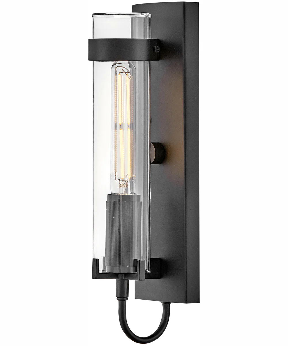 Ryden 1-Light Medium Wall Mount Lantern in Black