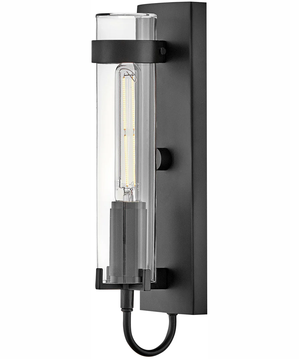 Ryden 1-Light Medium Wall Mount Lantern in Black - Image 2