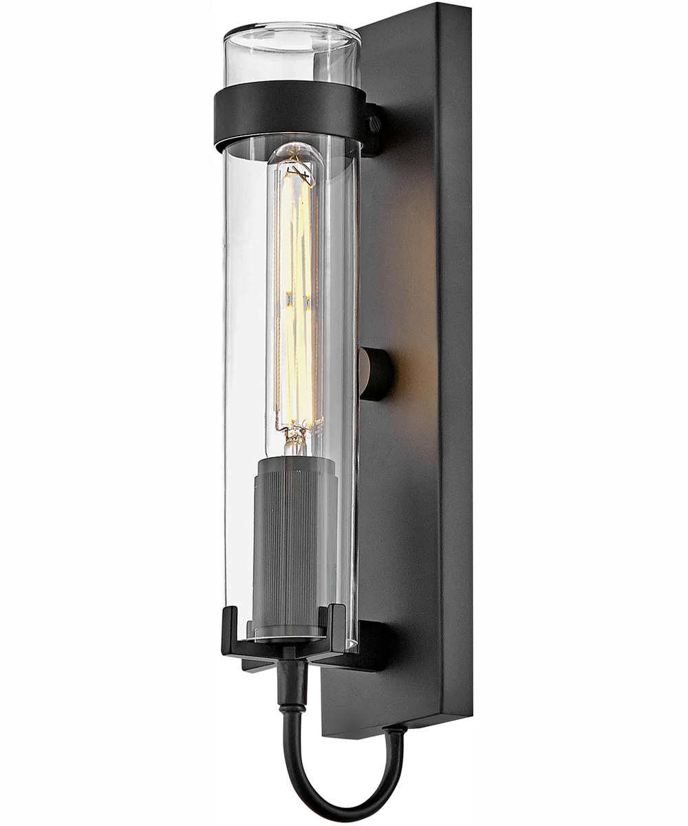 Ryden 1-Light Medium Wall Mount Lantern in Black - Image 3