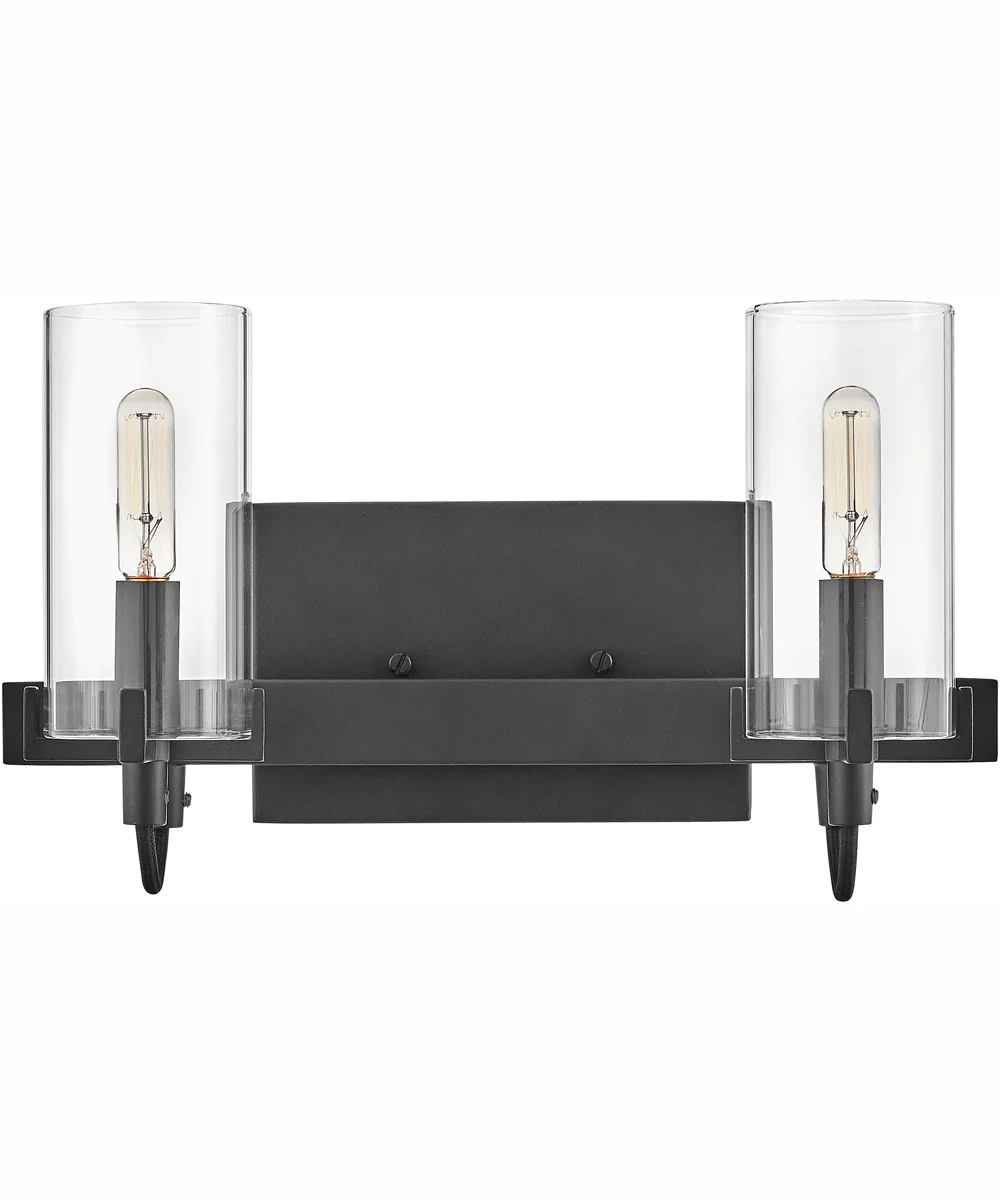Ryden 2-Light Two Light Vanity in Black - Image 2