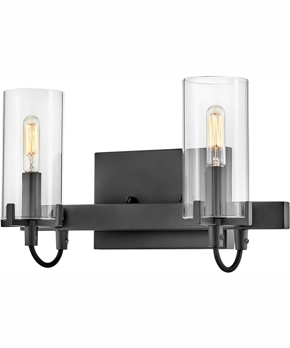 Ryden 2-Light Two Light Vanity in Black - Image 3
