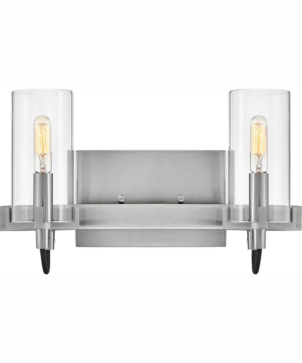 Ryden 2-Light Two Light Vanity in Brushed Nickel