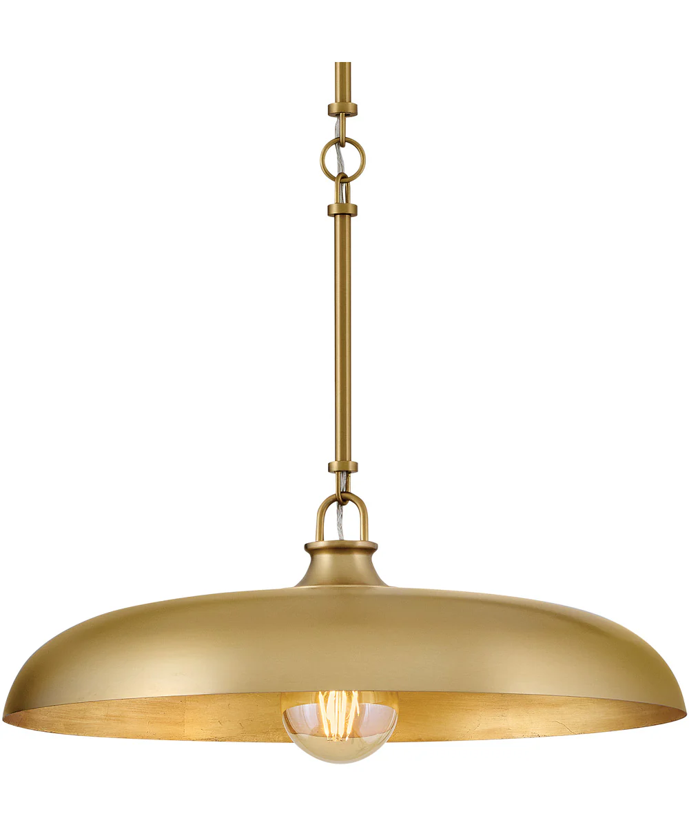 Sadie 1-Light Large Dome Pendant in Lacquered Brass - Image 3