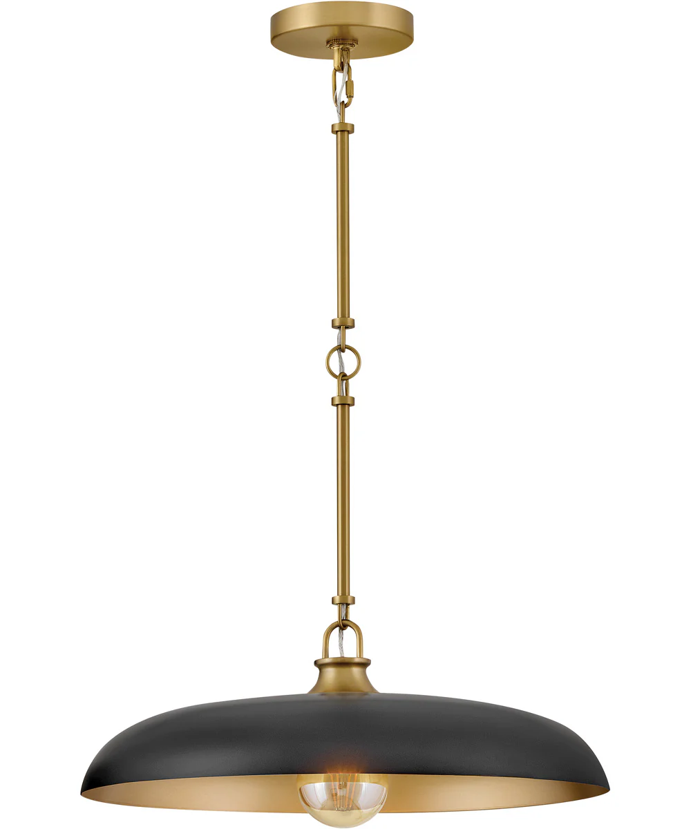 Sadie 1-Light Large Dome Pendant in Lacquered Brass - Image 2
