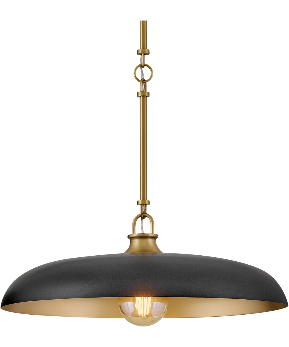 Sadie 1-Light Large Dome Pendant in Lacquered Brass - Image 3