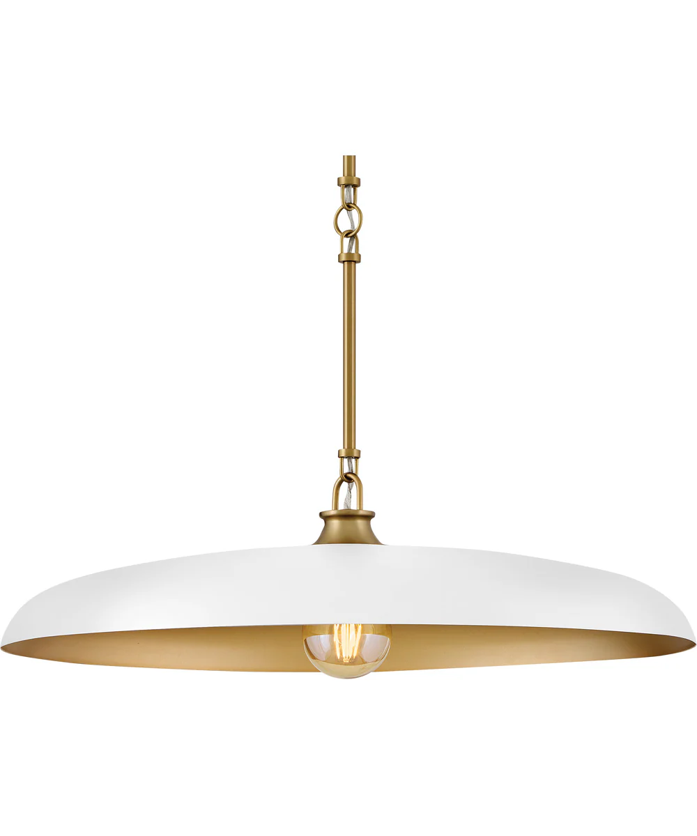 Sadie 1-Light Medium Dome Chandelier in Lacquered Brass - Image 3