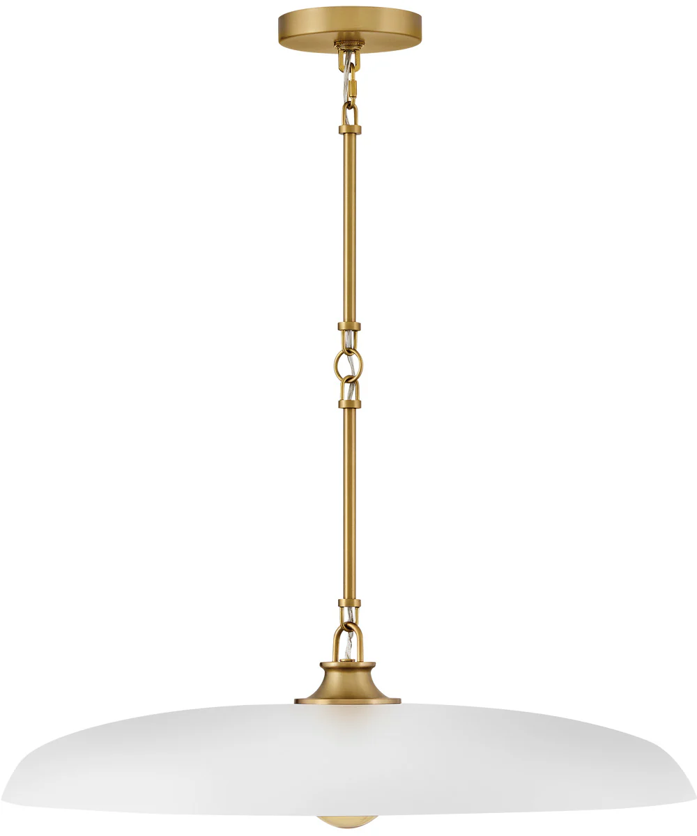 Sadie 1-Light Medium Dome Chandelier in Lacquered Brass - Image 8
