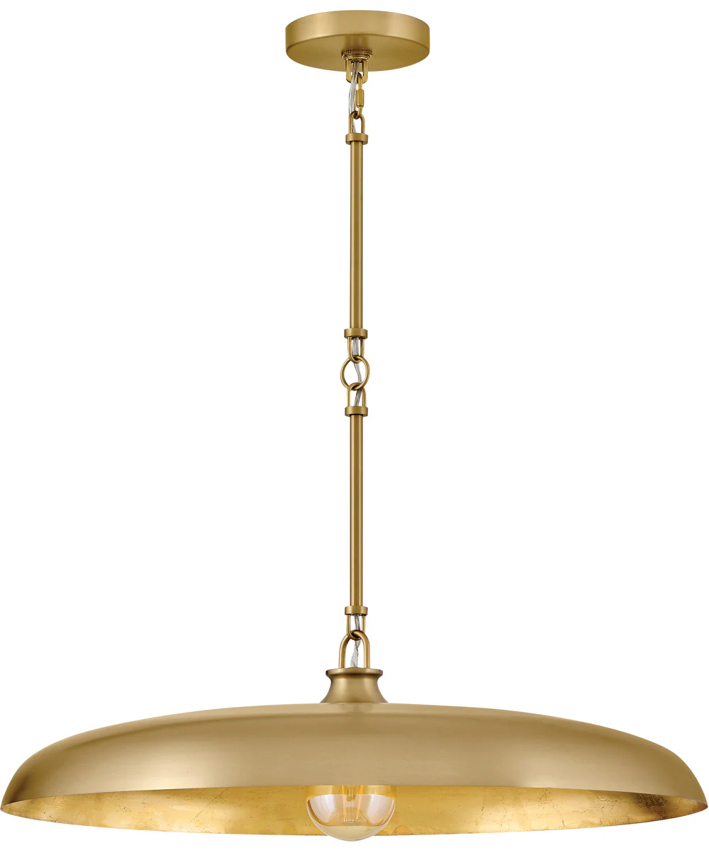 Sadie 1-Light Medium Dome Chandelier in Lacquered Brass - Image 2