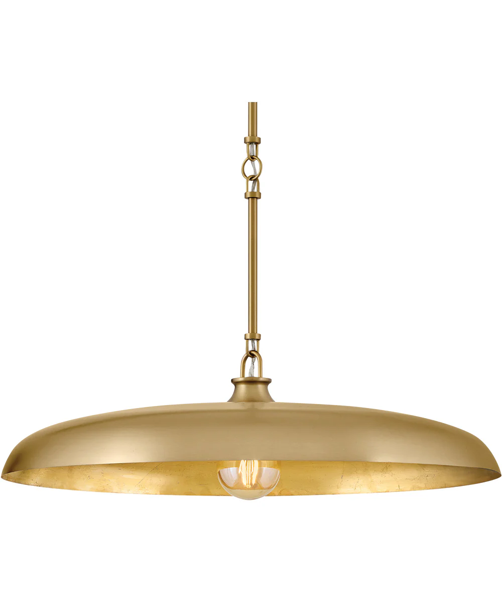 Sadie 1-Light Medium Dome Chandelier in Lacquered Brass - Image 3