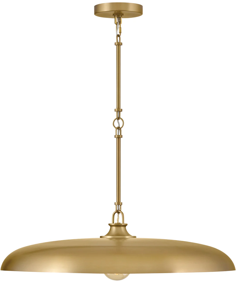 Sadie 1-Light Medium Dome Chandelier in Lacquered Brass - Image 8
