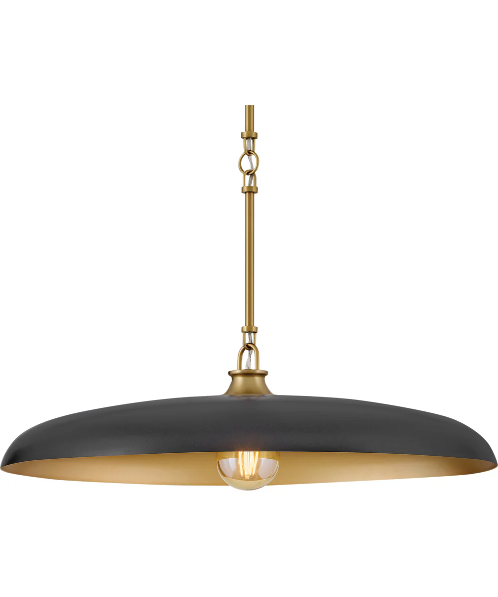 Sadie 1-Light Medium Dome Chandelier in Lacquered Brass - Image 3