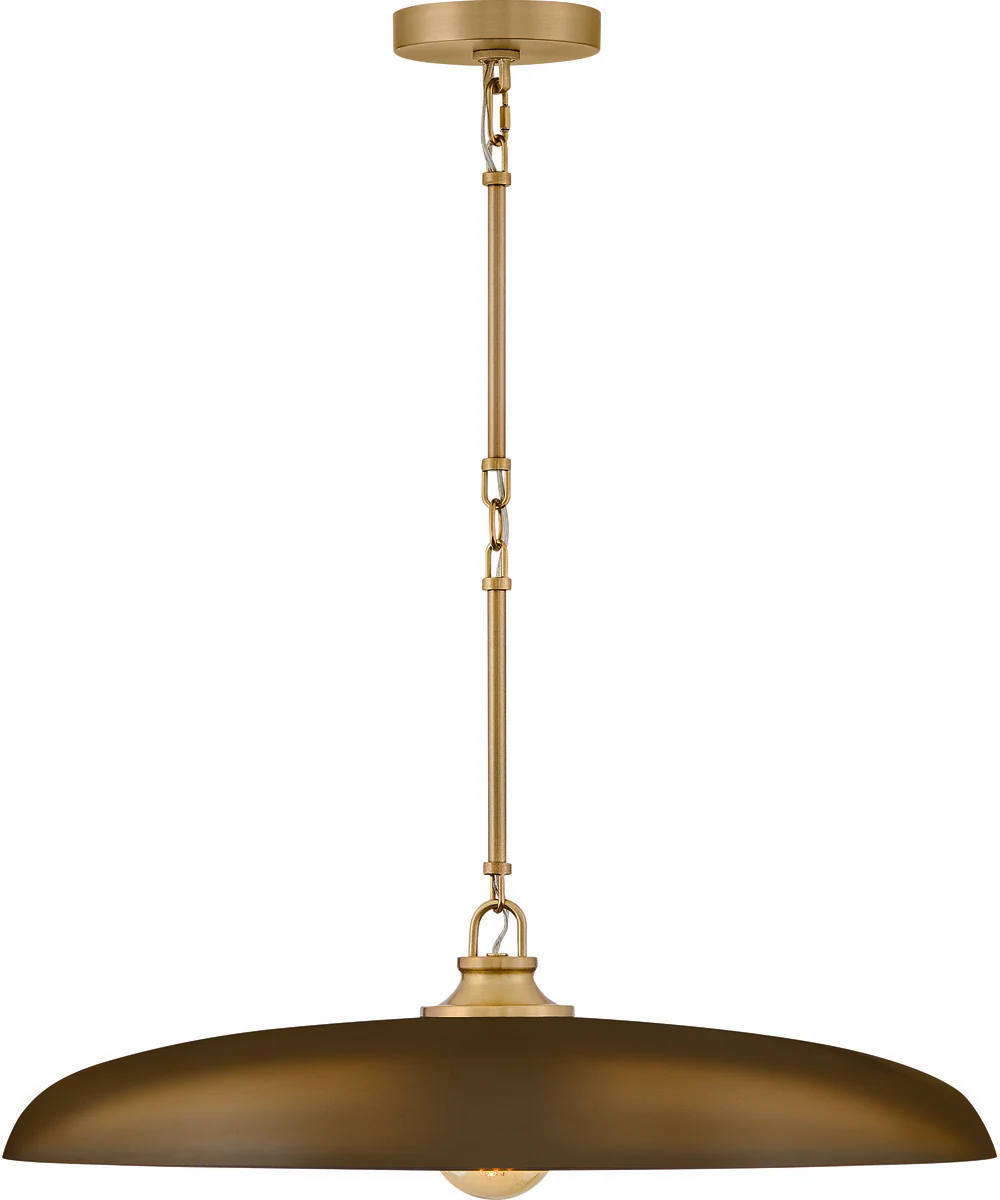 Sadie 1-Light Medium Dome Chandelier in Lacquered Brass - Image 3