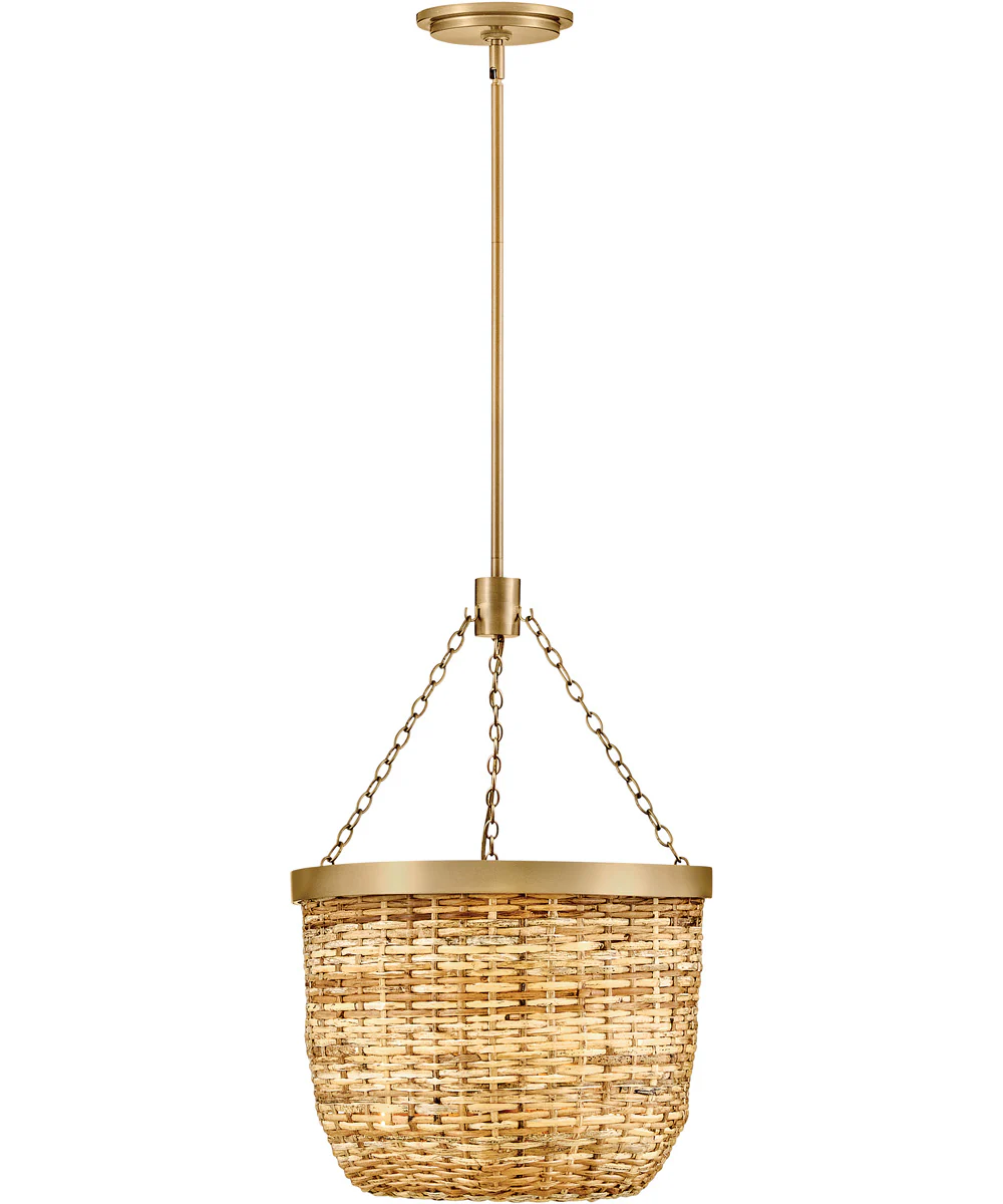 Sanibel 3-Light Large Convertible Pendant in Lacquered Brass - Image 3