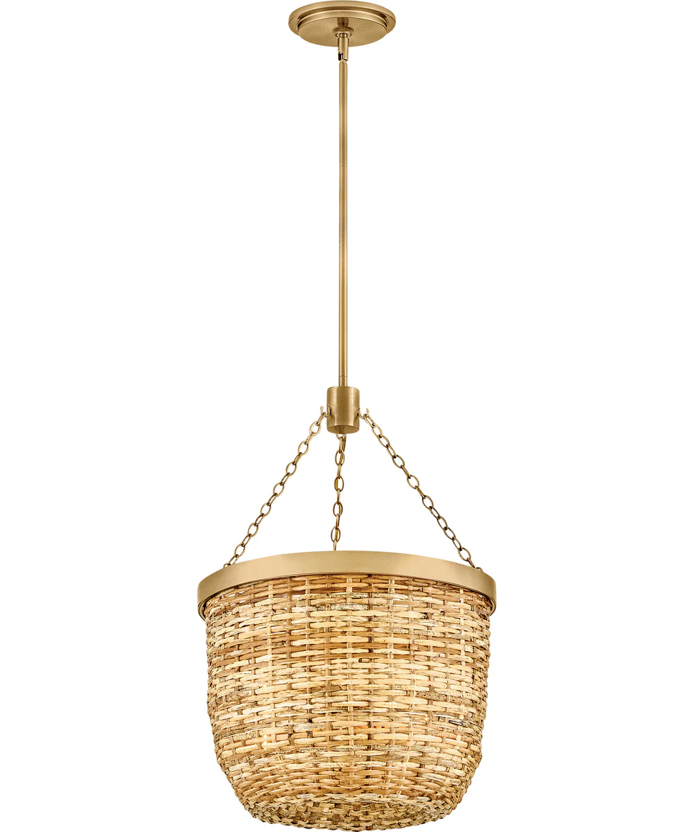 Sanibel 3-Light Large Convertible Pendant in Lacquered Brass - Image 4