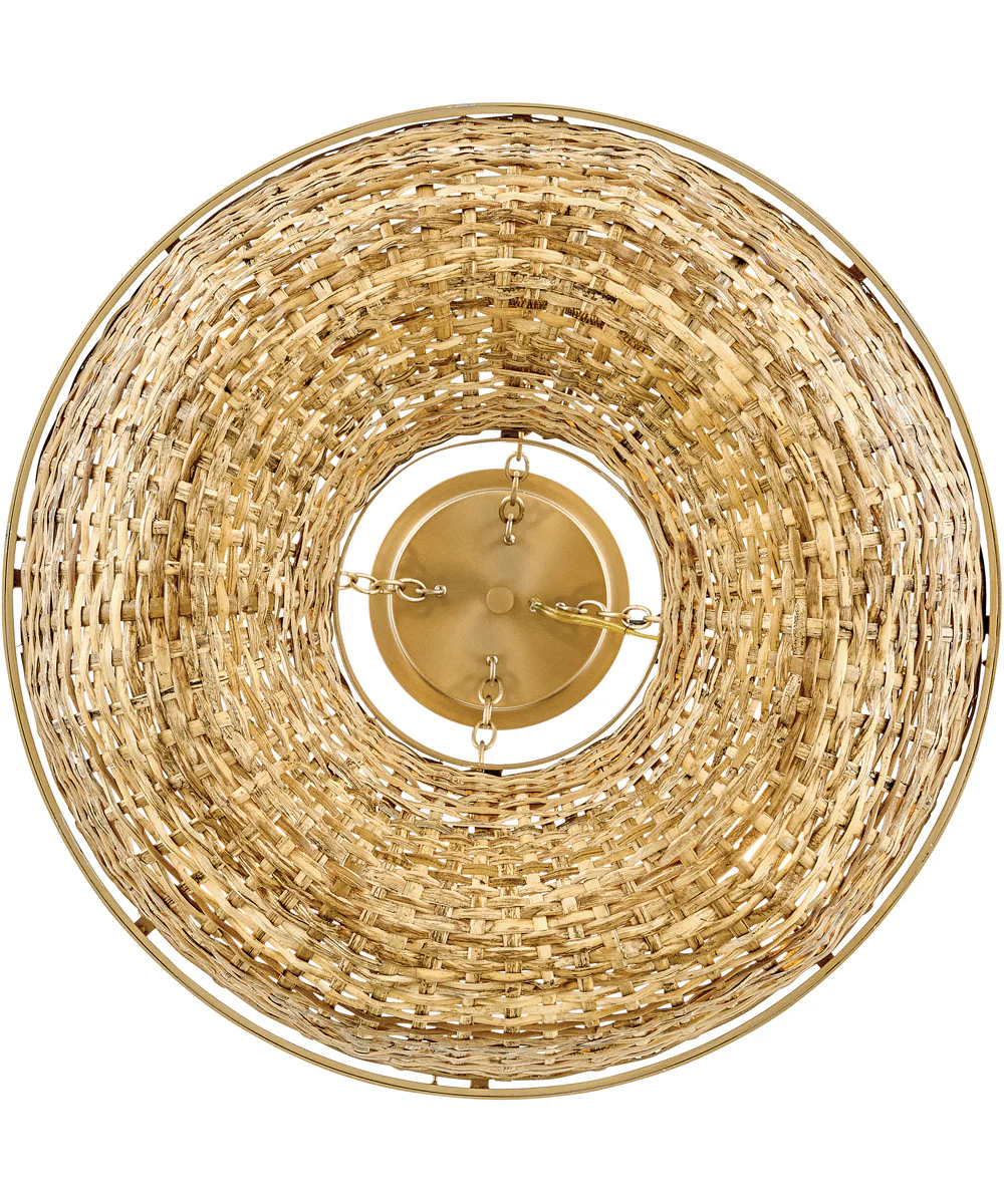 Sanibel 4-Light Medium Convertible Semi-Flush Mount in Lacquered Brass - Image 7