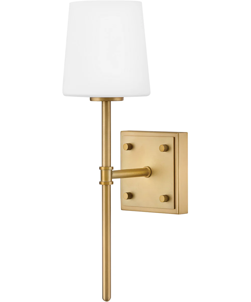 Saunders 1-Light Medium Sconce in Lacquered Brass - Image 2