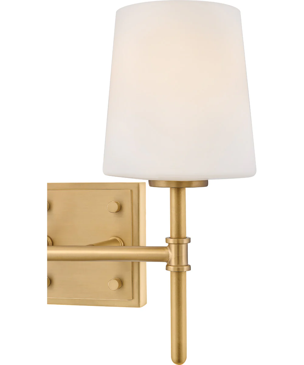 Saunders 2-Light Small Two Light Vanity in Lacquered Brass - Image 6