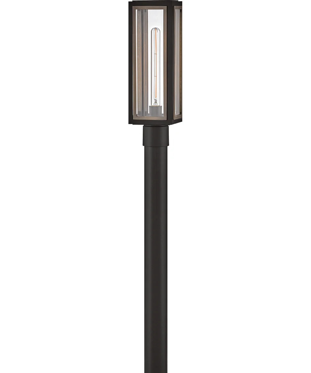 Shaw 1-Light Medium Post Mount Lantern in Black - Image 2