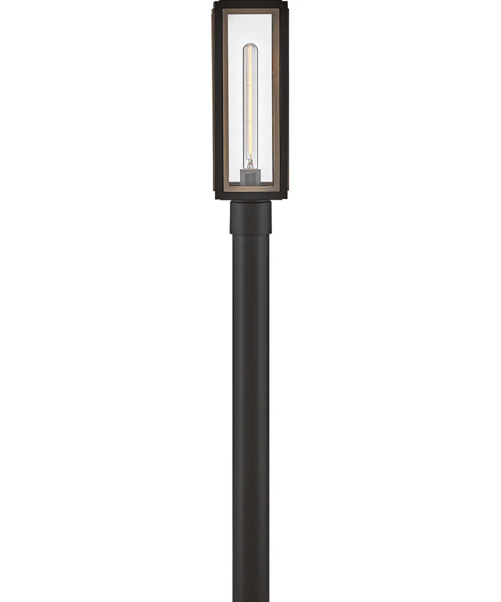 Shaw 1-Light Medium Post Mount Lantern in Black - Image 4