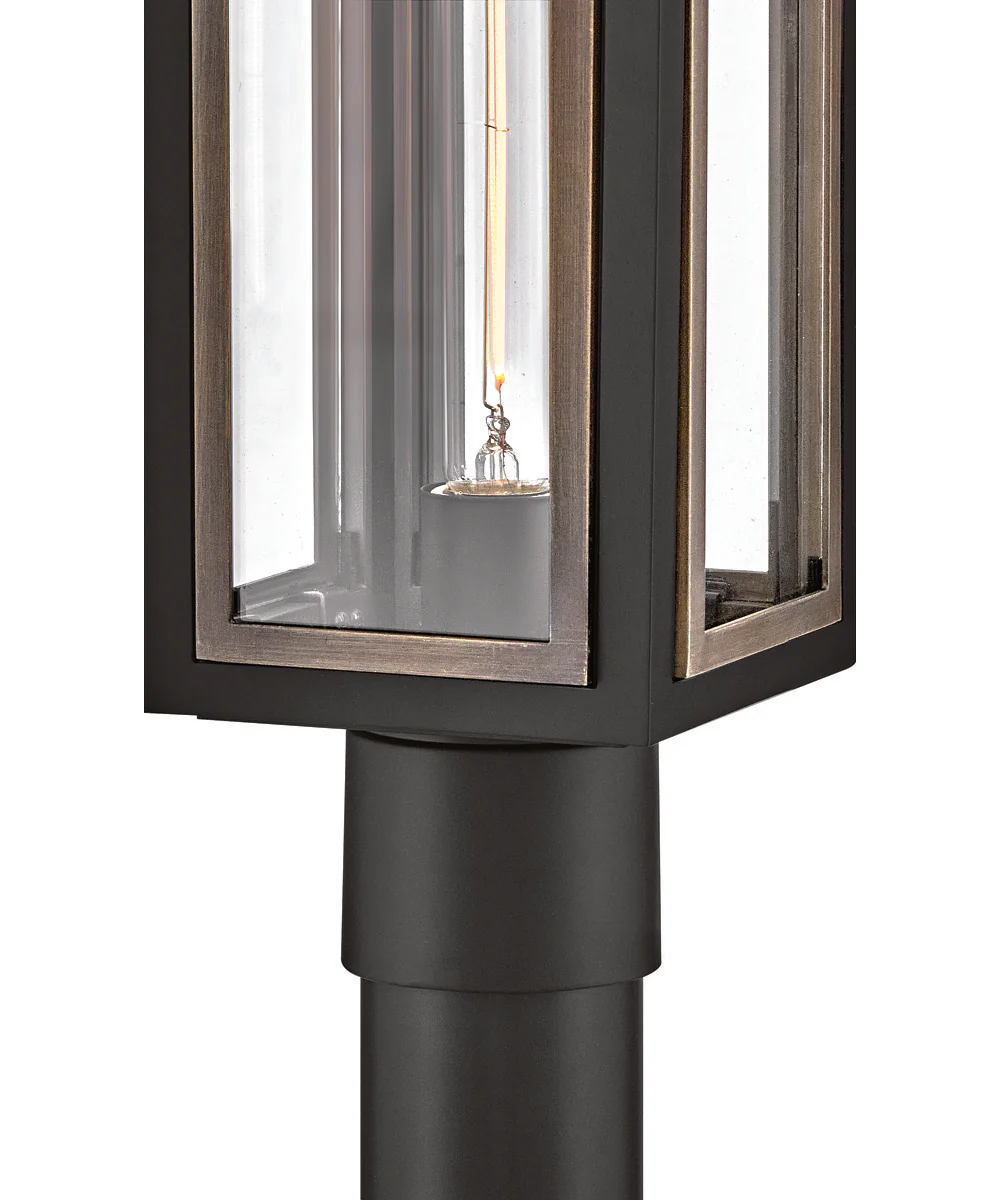 Shaw 1-Light Medium Post Mount Lantern in Black - Image 5