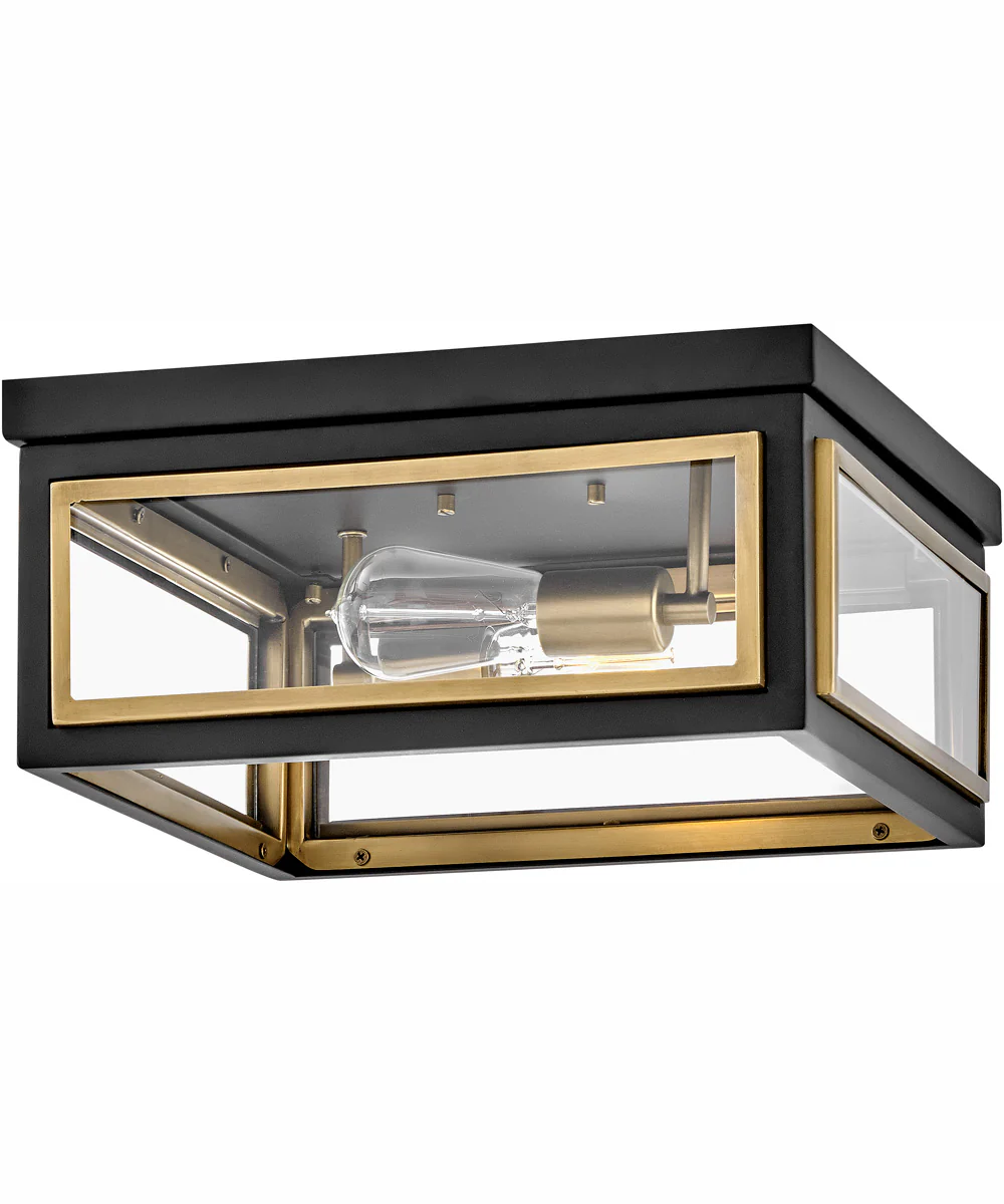 Shaw 2-Light Medium Flush Mount in Black - Image 2