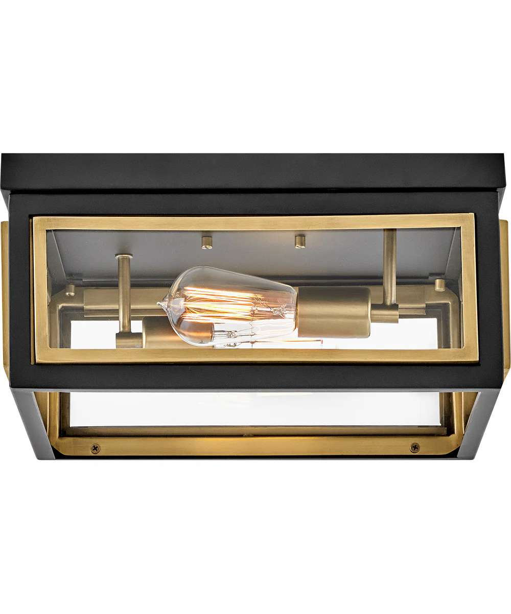 Shaw 2-Light Medium Flush Mount in Black - Image 3
