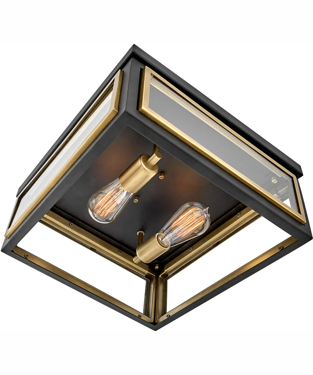 Shaw 2-Light Medium Flush Mount in Black - Image 4