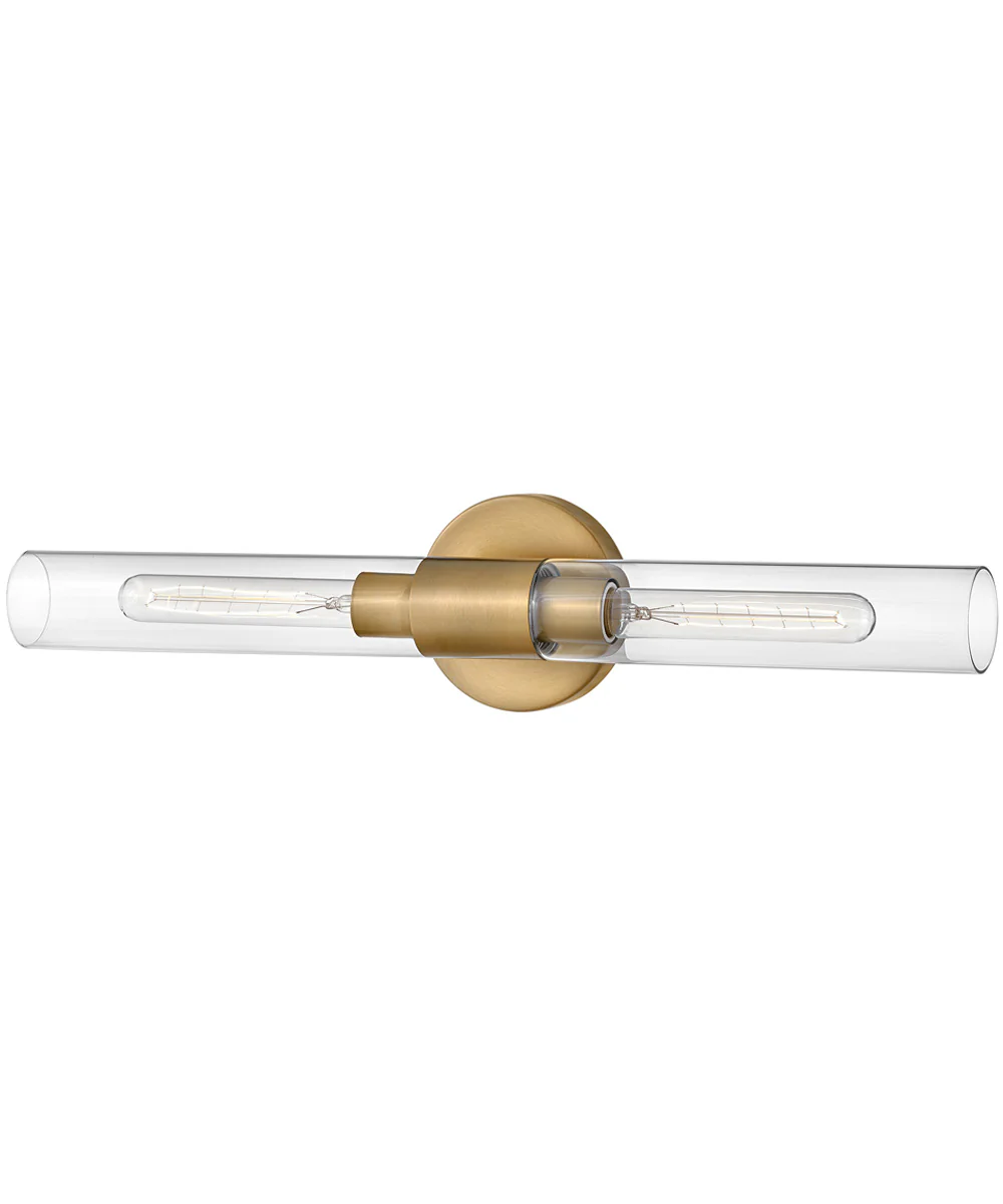Shea 2-Light Large Two Light Vanity in Lacquered Brass - Image 2