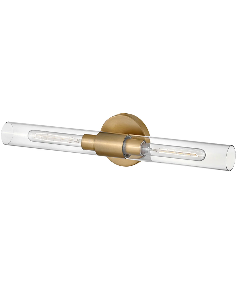 Shea 2-Light Large Two Light Vanity in Lacquered Brass - Image 3