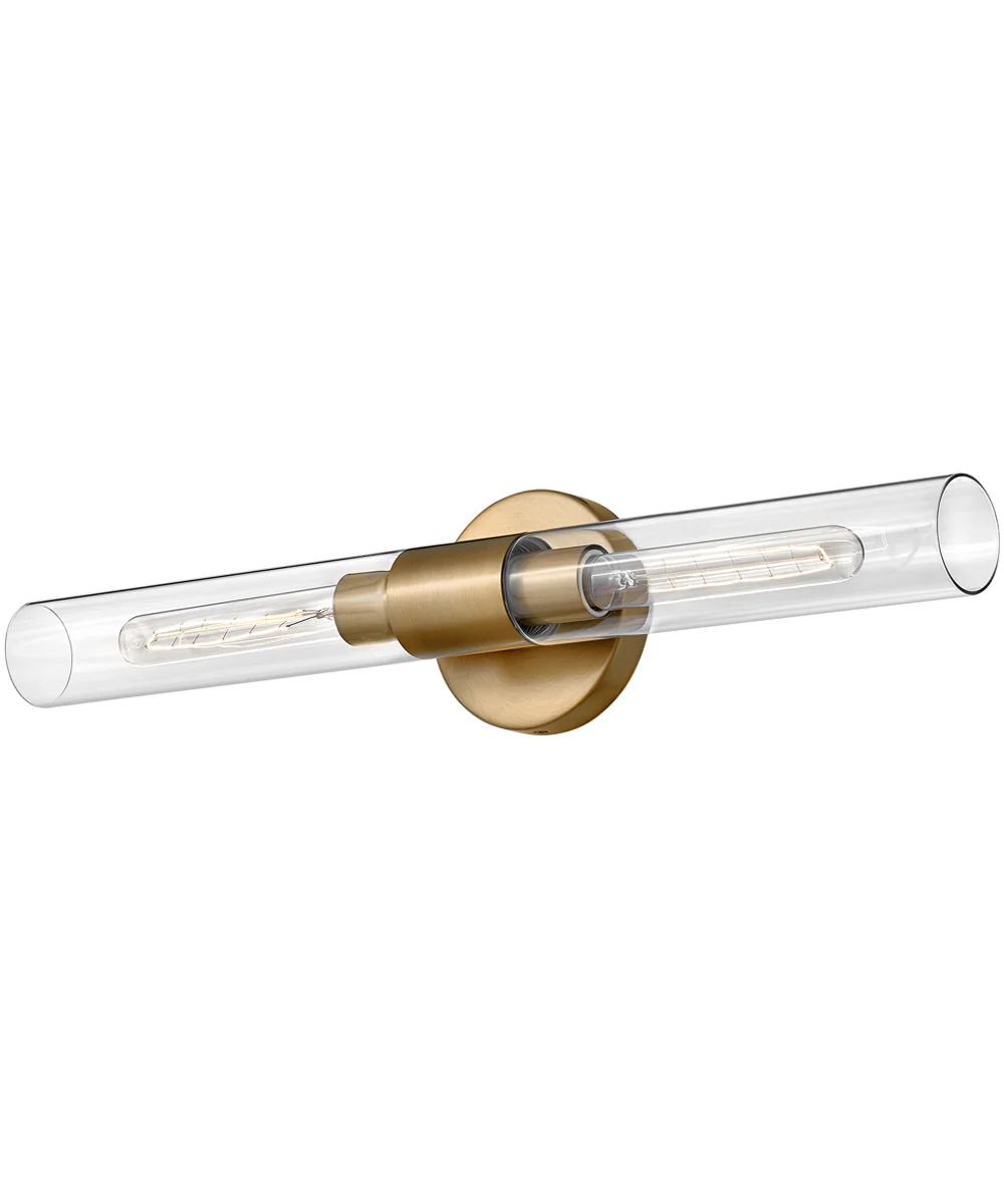 Shea 2-Light Large Two Light Vanity in Lacquered Brass - Image 4