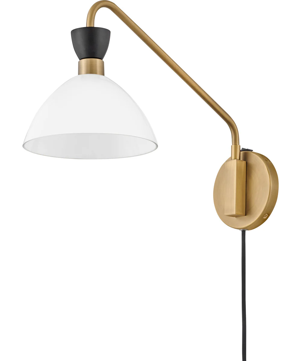 Simon 1-Light Medium Single Light Plug-In Sconce in Black - Image 10