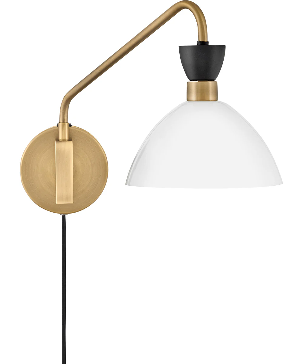 Simon 1-Light Medium Single Light Plug-In Sconce in Black - Image 8