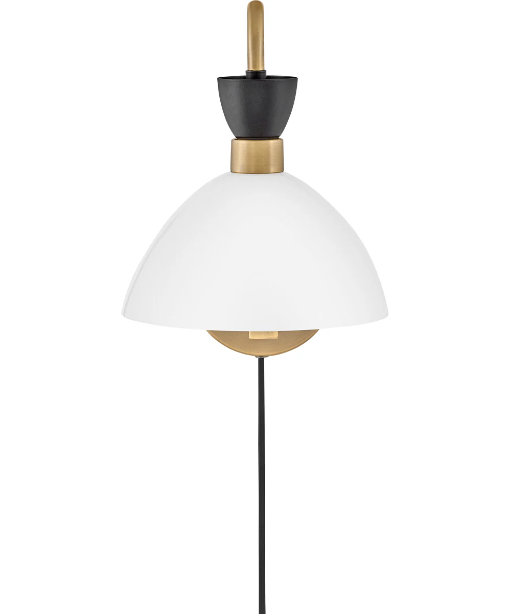 Simon 1-Light Medium Single Light Plug-In Sconce in Black - Image 9