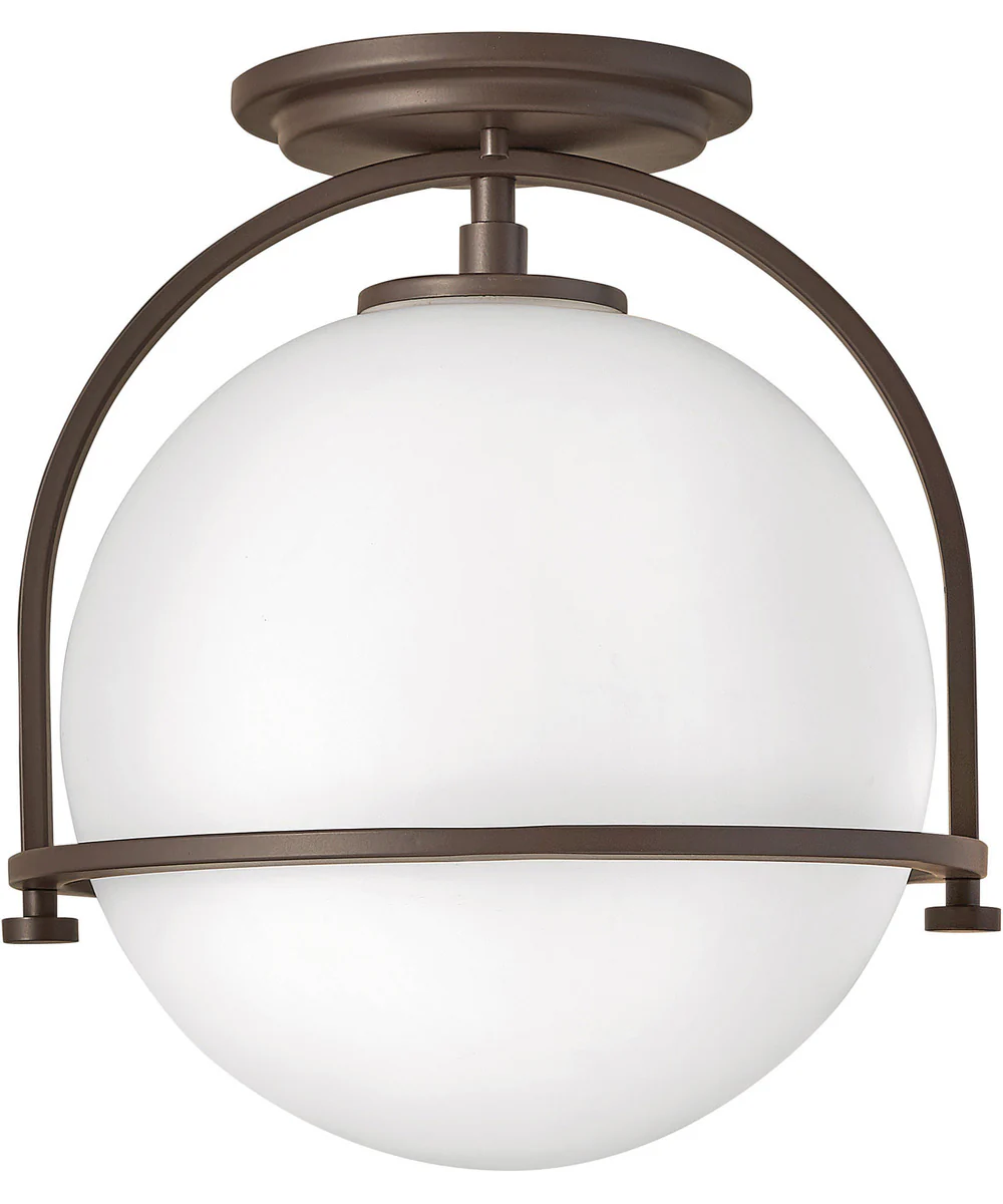 Somerset 1-Light Small Semi-flush Mount in Buckeye Bronze