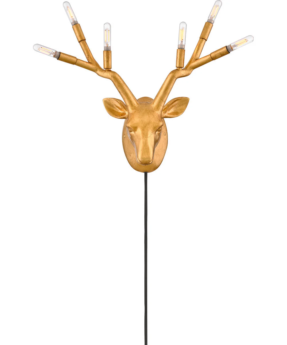 Stag 6-Light Large Six Light Sconce in Distressed Brass - Image 3