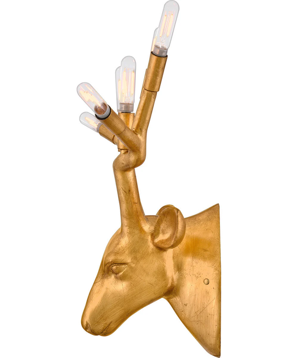 Stag 6-Light Large Six Light Sconce in Distressed Brass - Image 7