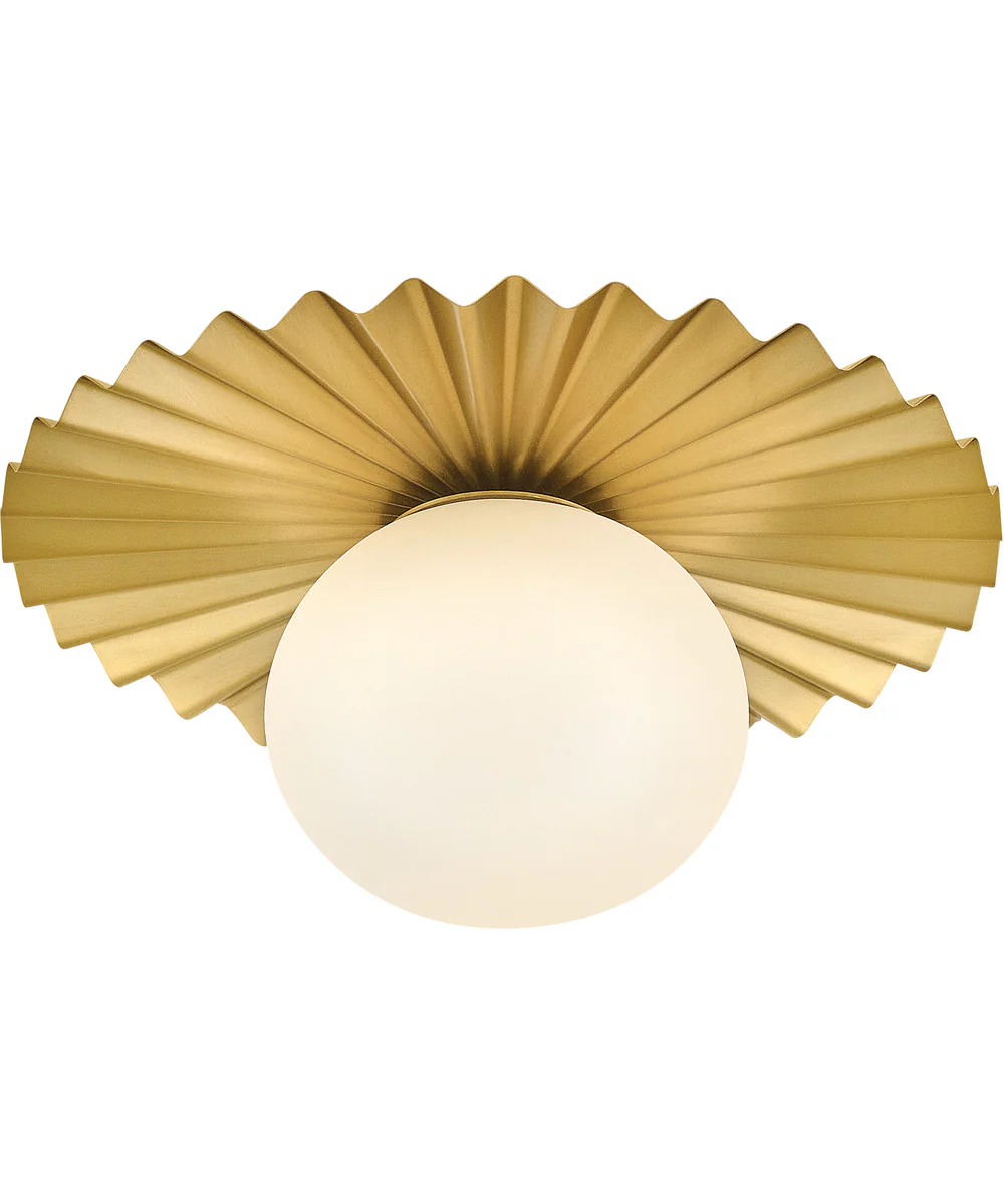 Stevie 1-Light Small Flush Mount in Lacquered Brass - Image 10