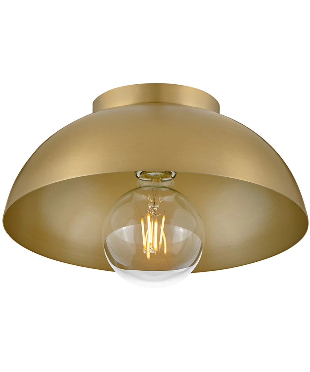 Stu 1-Light Small Flush Mount in Lacquered Brass - Image 5