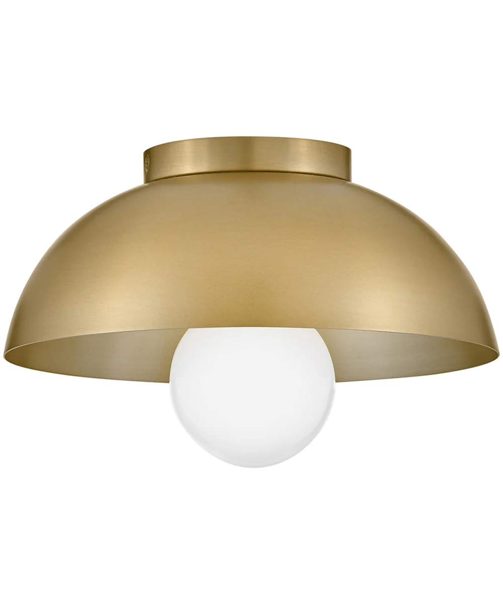 Stu 1-Light Small Flush Mount in Lacquered Brass - Image 6