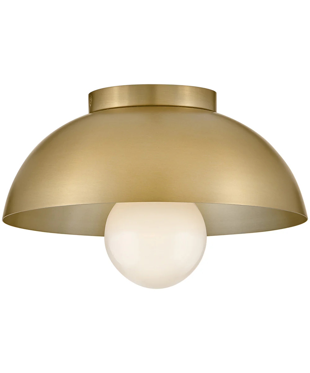 Stu 1-Light Small Flush Mount in Lacquered Brass - Image 7
