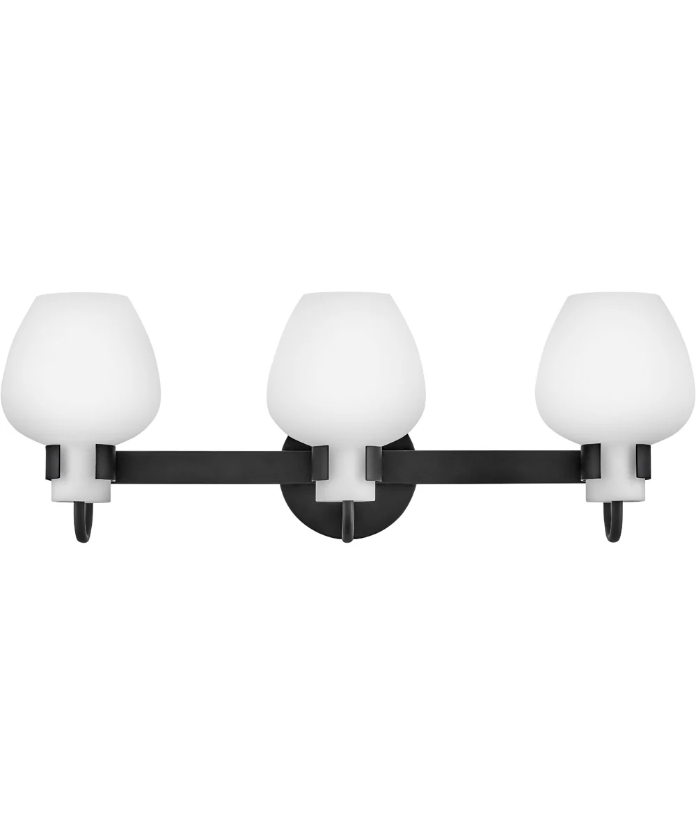Sylvie 3-Light Medium Vanity in Black