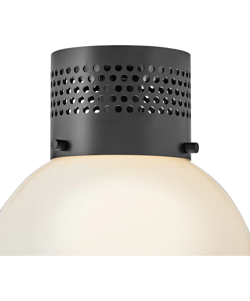 Taj 1-Light Small Flush Mount in Black - Image 5
